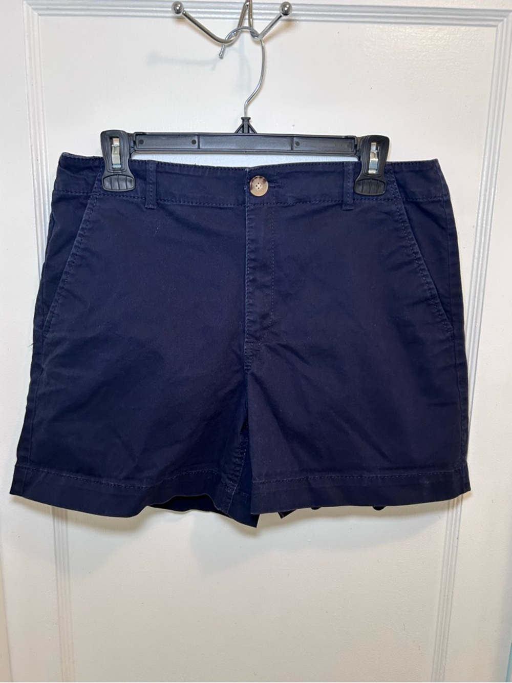 LOFT Navy Blue Twill High Rise Chino Shorts 4” Inseam Women’s Size 8
